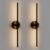 ZAGO 24 Inch LED Indoor Linear Wall Sconces Set of Two, 3CCT Switchable, Matte Black, Hardwired and Wall Mounted, Dimmable for Living Room, Hallway, Bedroom, 120-277V, 14W, 900LM, ETL Certified