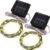 Magicnight Solar Garden String Lights, Green Wire, Warm White, 5m 50LEDs | 2 Pack, Short Mini Garden Lights, Solar Powered, Waterproof, Fairy Lights, Outdoor Garden String