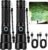 MILAOSHU Rechargeable Flashlights 90000 High Lumens – 2 Pack, Super Bright LED Flashlight Rechargeable with 5 Light Modes, High Powered & IPX7 Waterproof Flash Light for Camping, Home