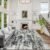 8×10 Area Rugs for Living Room: Washable Abstract Black Grey Gold Carpet | Non-slip TPE backing makes this washable soft low-pile rug safe & durable, Pet-friendly decor for dining room,nursery,office