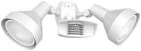 RAB Lighting STL200HW/L Motion Sensor Flood Light Outdoor – 200 Degree Wide Detection, Dual 38W LED PAR38 3600 Lumens, Selectable 3000K 4000K 5000K, Dusk to Dawn, Hardwired 120V White