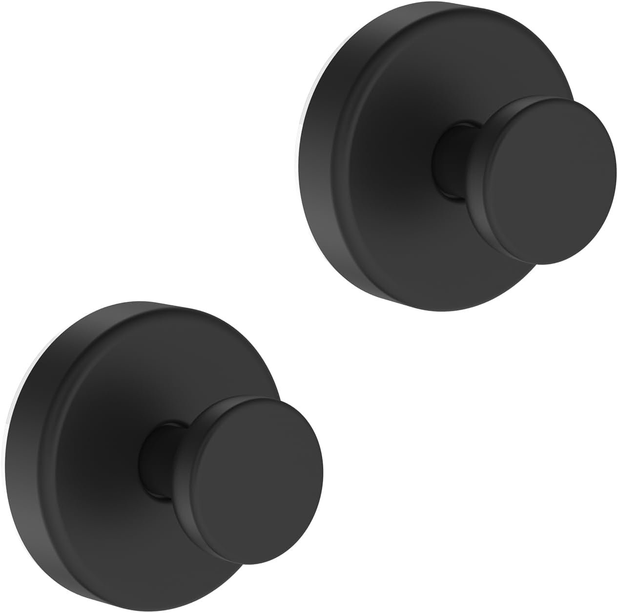 Bntuk Suction Cup Hooks for Door Wreaths, Vacuum Suction Wreath Hanger for Front Door Window Glass, Bath Robe Looafh Shower Hooks for Inside Shower – 2 Pack, Black