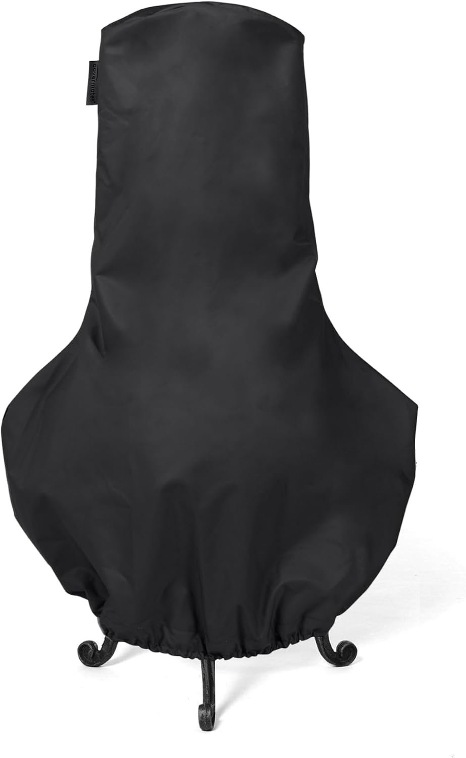 Covermates Classic Chiminea Cover – All-Weather Water-Resistant Heavy-Duty Vinyl Outdoor Clay Chiminea Protector with Elastic Hem for Patios and Backyards, 28DIAMETER x 48H, Black