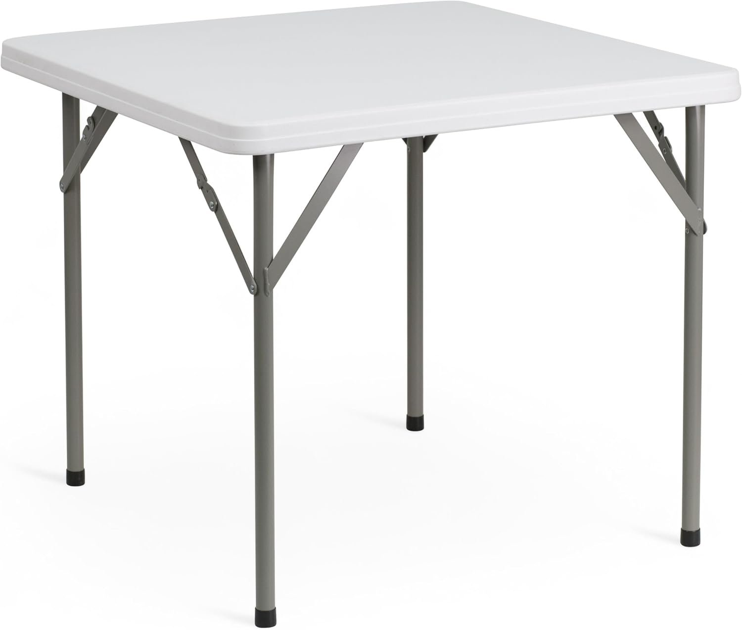 Flash Furniture Elon 2.85′ Square All-Occasion Plastic Folding Event Table with Locking Legs, Folding Banquet Table for Indoor/Outdoor Events, White | Lightweight, Easy Storage, Commercial Grade
