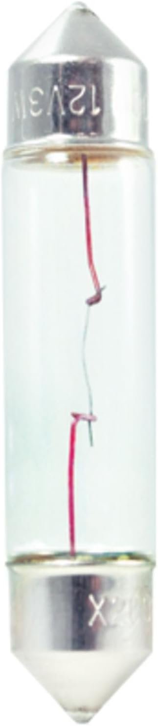 10 Pack 10 Watt T3 1/4 Festoon Base 24 Volt 5000 hour Clear Xenon Lightbulb