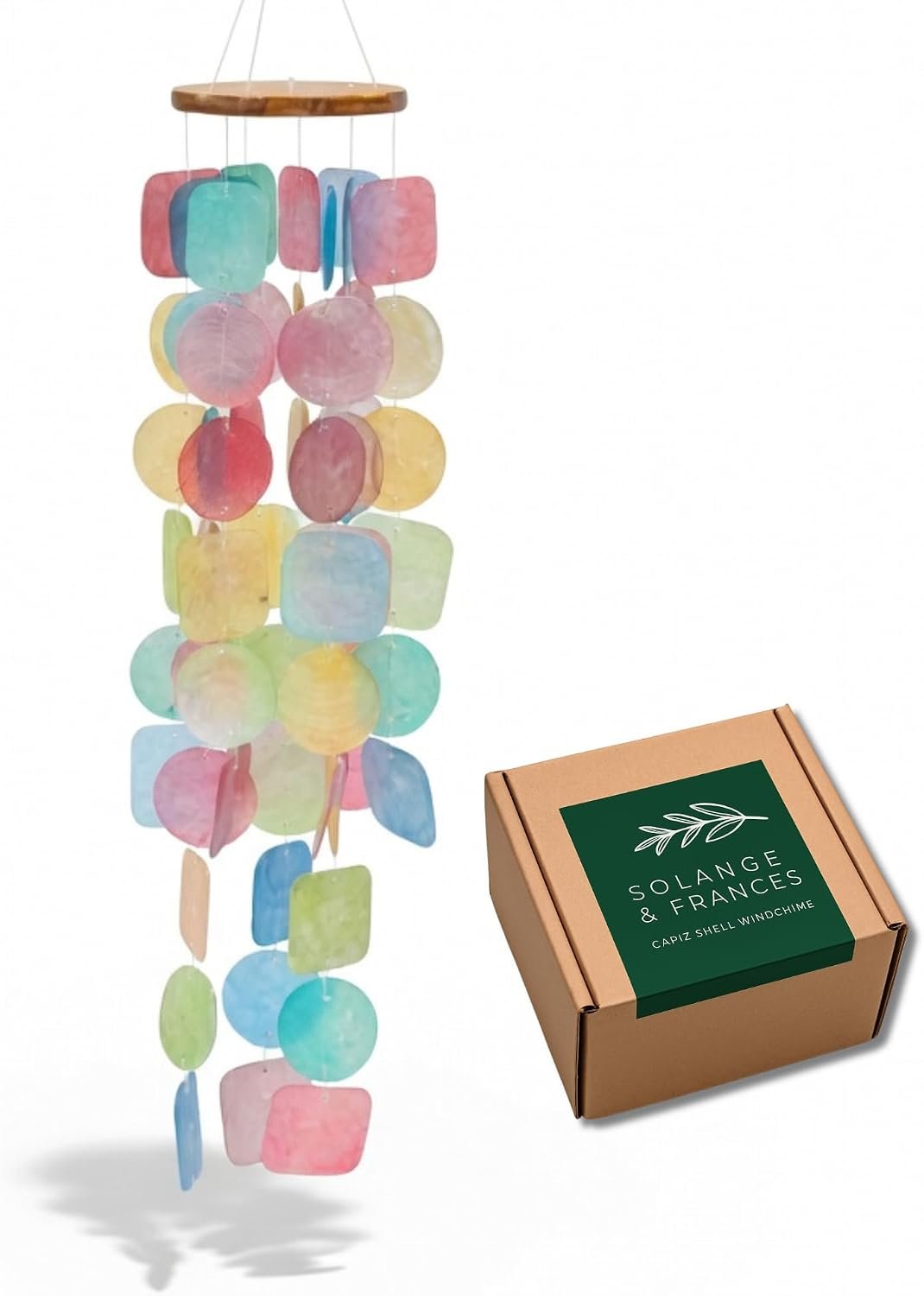 Solange & Frances Rainbow Wind Chimes for Outside. Colorful Windchime Outdoors, Wind Chimes House Decor. Unique Birthday Gifts for Women, Gifts for Mom, Gift for Men