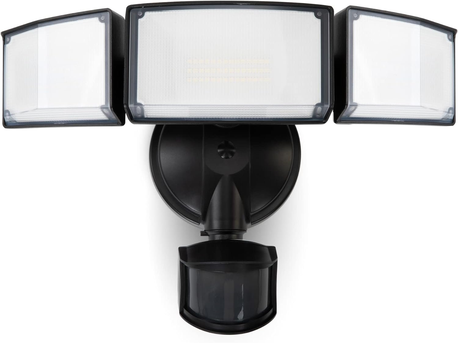 LUTEC 72W 7500LM LED Security Lights Motion Sensor Light Outdoor, 5000K Daylight, IP65 Waterproof, Dusk to Dawn, 3-Head Motion Detected Flood Light for Garage, Yard, Porch(Black)