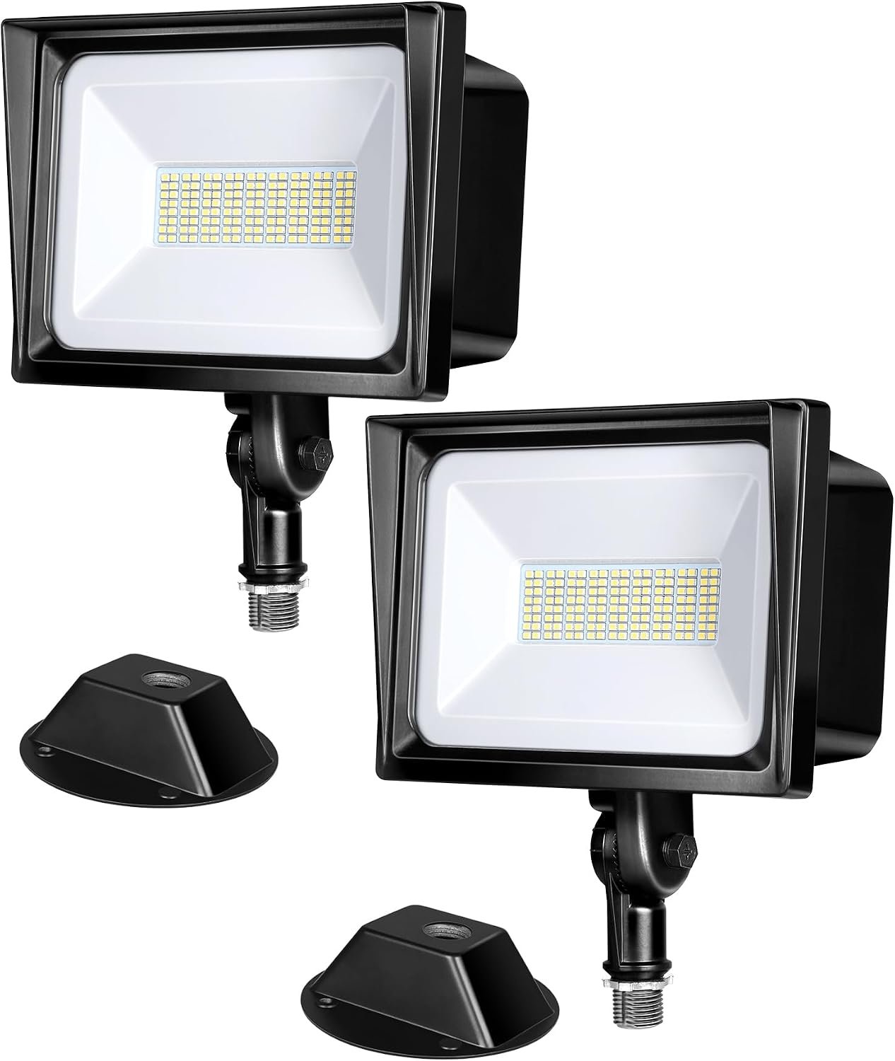 DEWENWILS 2-Pack 65W LED Flood Light Outdoor, 6670 LM Super Bright Security Lights Switch Controlled, IP65 Waterproof, 5000K Flood Lights Outdoor for Yard, Garage, Garden, UL Listed