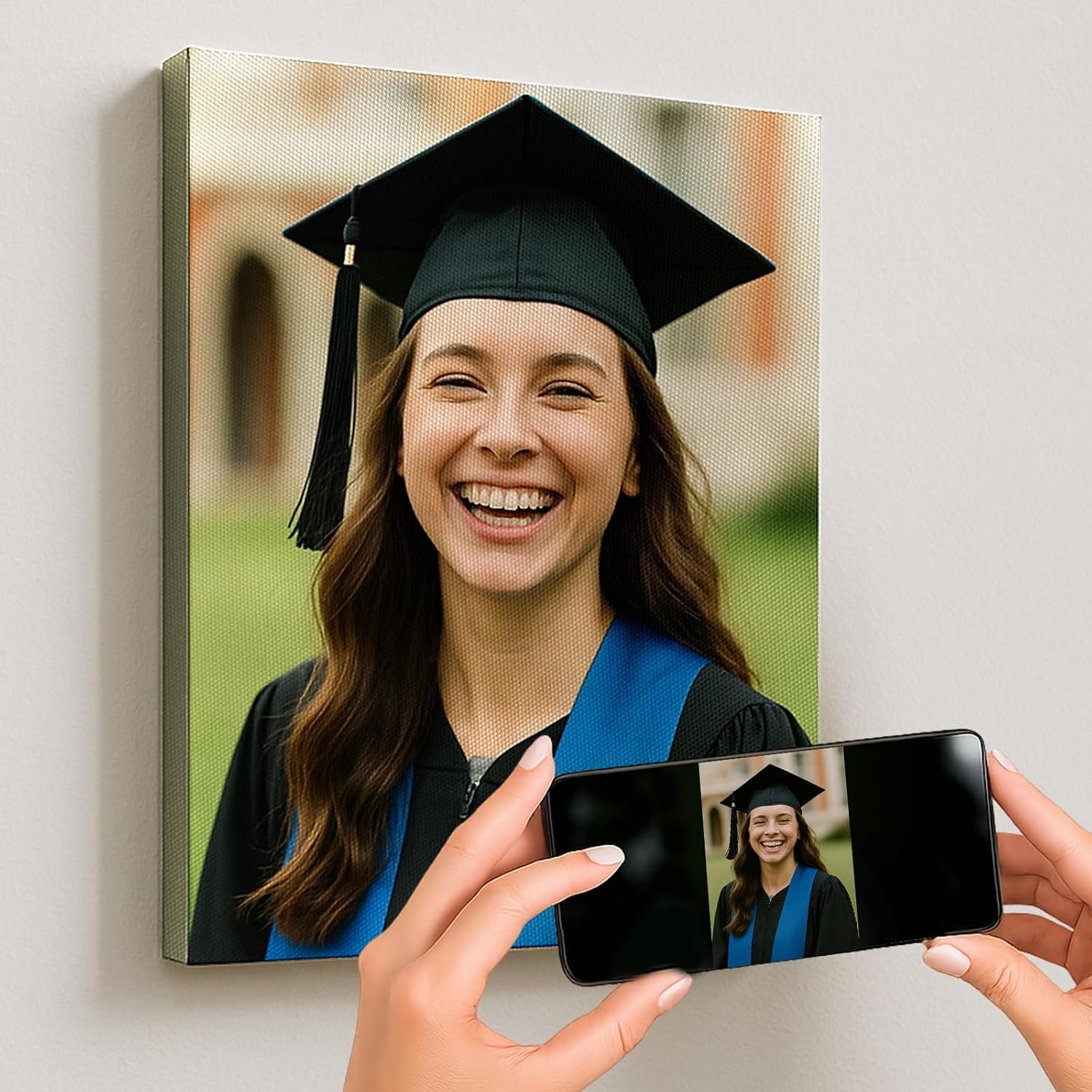 Custom 11×14 inches Canvas Prints with Your Photos, Personalized Picture To Canvas Wall Art, Custom Wall Art for Bedroom, Living Room, Wedding Baby Pet Family Wrapped Framed