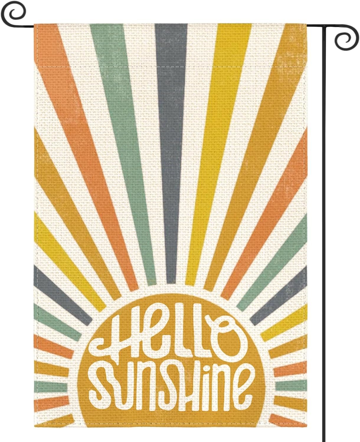 AVOIN colorlife Summer Hello Sunshine Classic Garden Flag 12×18 Inch | Double Sided, Weather & Fade Resistant, Yard Outdoor Decoration, for Outside