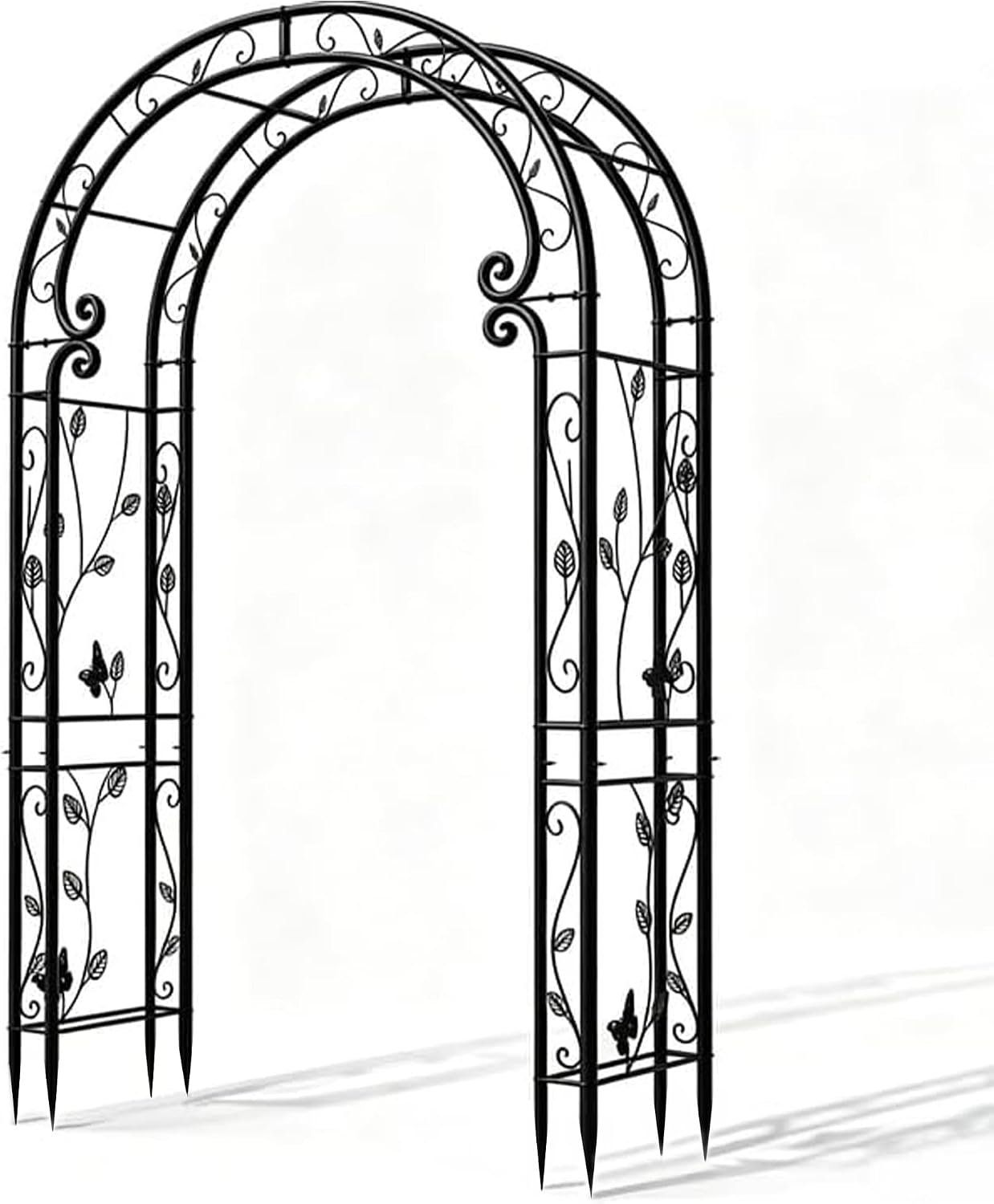 Garden Abor – 88″(H)*51″(L), Sturdy Metal Garden Arch with Rust-Resistant Finish, Trellis for Climbing Plants Outdoor, Ideal as Wedding Arches for Ceremony（20MM Pipe）