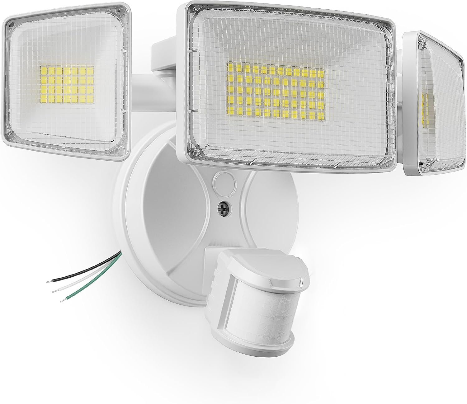Onforu 100W LED Motion Sensor Outdoor Lights, Dusk to Dawn Flood Light Outdoor Motion Sensor, Hardwired Security Lights Floodlights Outside 11000LM 6500K Daylight IP65 Waterproof (White)