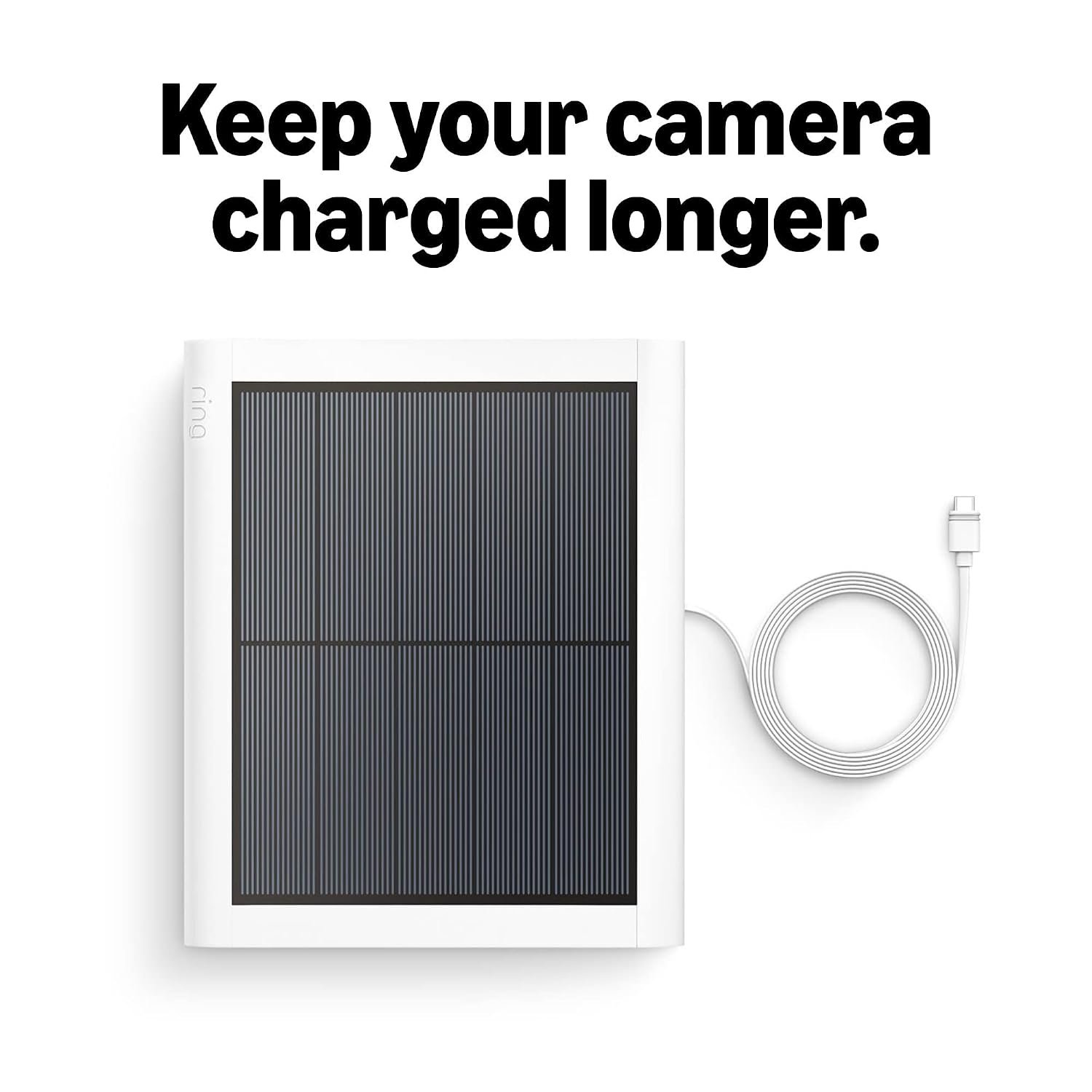 Ring Solar Panel (2nd Generation), 4W for Outdoor Cam Plus, Outdoor Cam (Stick Up Cam), Stick Up Cam Pro, Spotlight Cam Plus, Spotlight Cam Pro – White