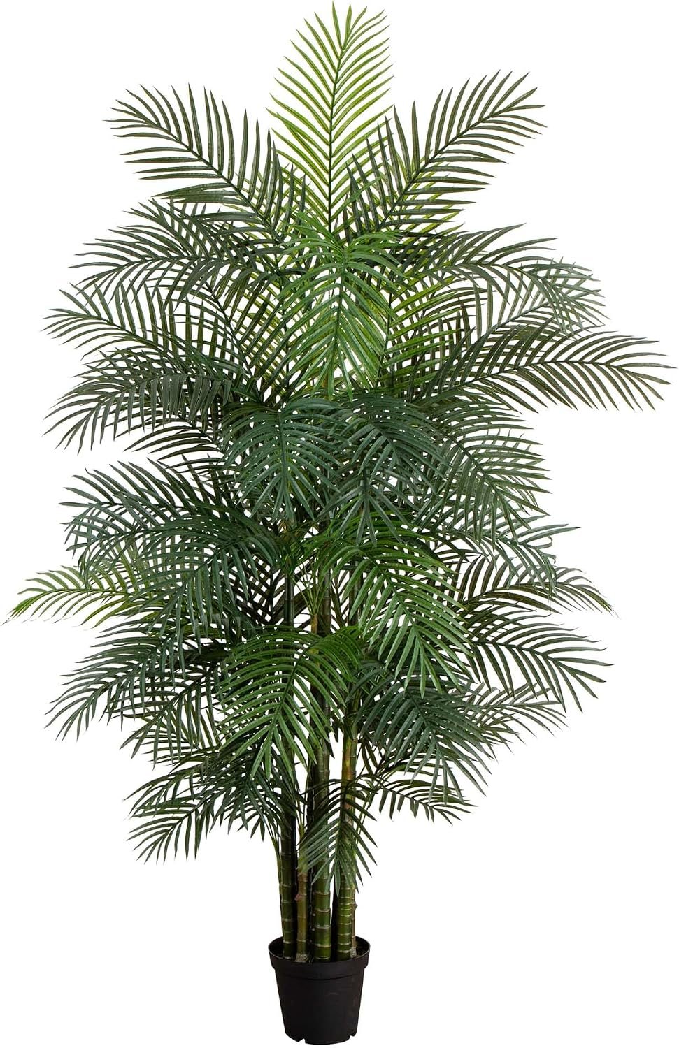 Nearly Natural 8 ft UV-Resistant Artificial Areca Palm Tree with Pot | Lush Green Canopy, Maintenance-Free, Sturdy Nursery Planter, Indoor and Outdoor Use, Tropical Home Decor Accent