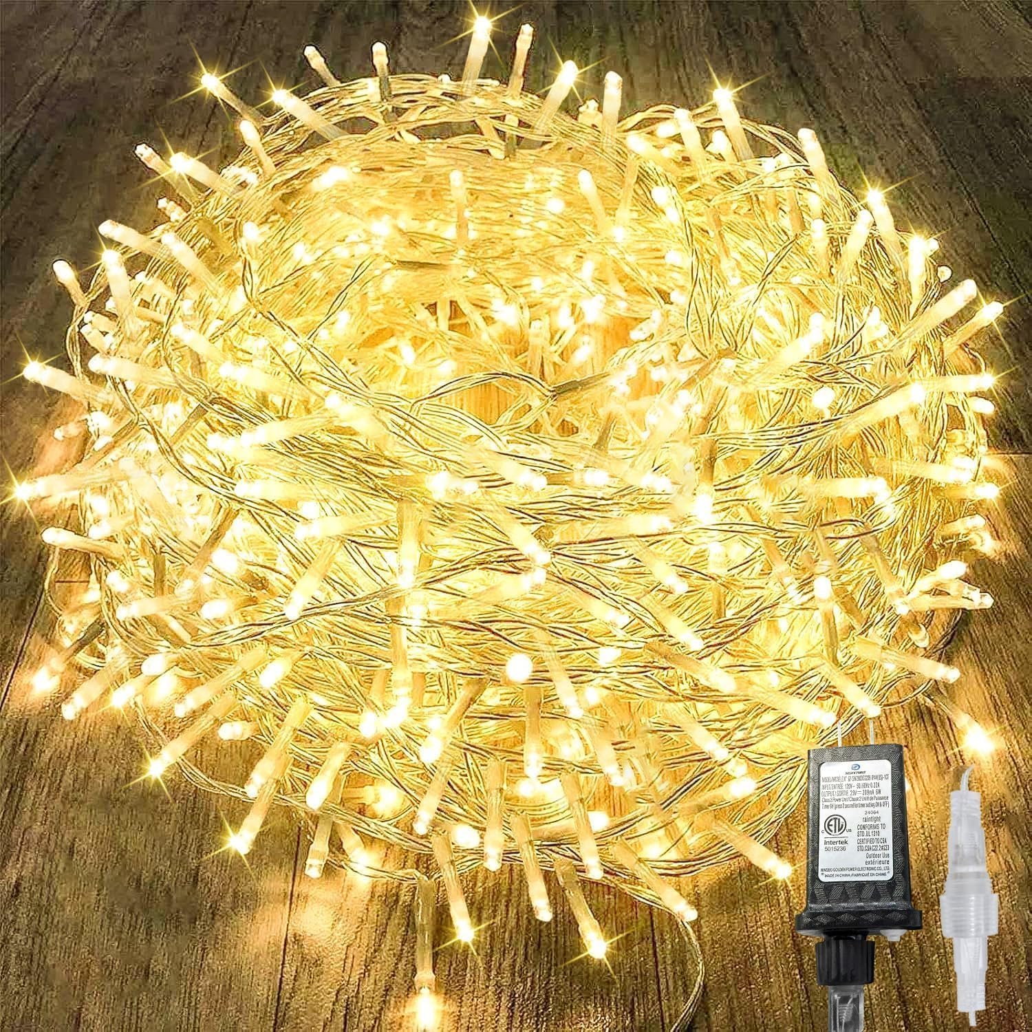 KAQ Connectable 240LED 88Ft String Lights Indoor Outdoor Timer, Warm White | Clear Wire Twinkle Fairy Lights Plug in with 13 Modes, IP44 Waterproof Design for Christmas Trees, Bedroom, Classroom, Patio