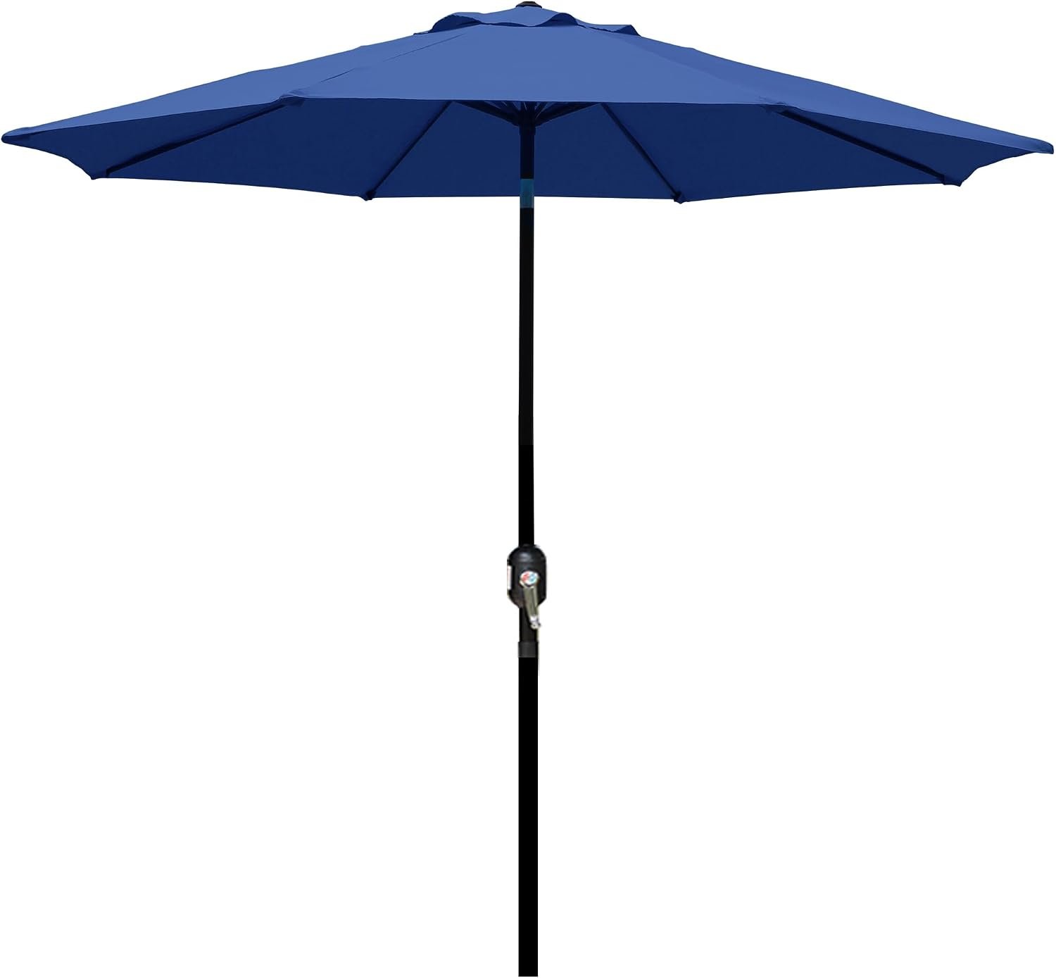 9′ Outdoor Patio Umbrella, Outdoor Table Umbrella, Yard Umbrella, Market Umbrella with 8 Sturdy Ribs, Push Button Tilt and Crank