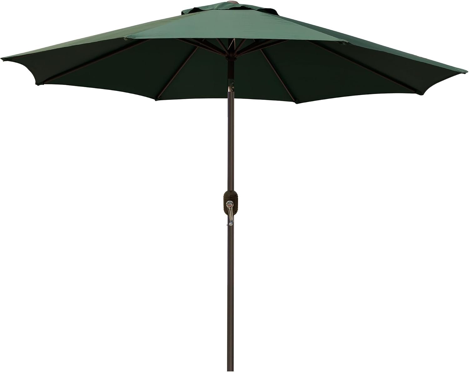 9′ Outdoor Patio Umbrella, Outdoor Table Umbrella, Yard Umbrella, Market Umbrella with 8 Sturdy Ribs, Push Button Tilt and Crank