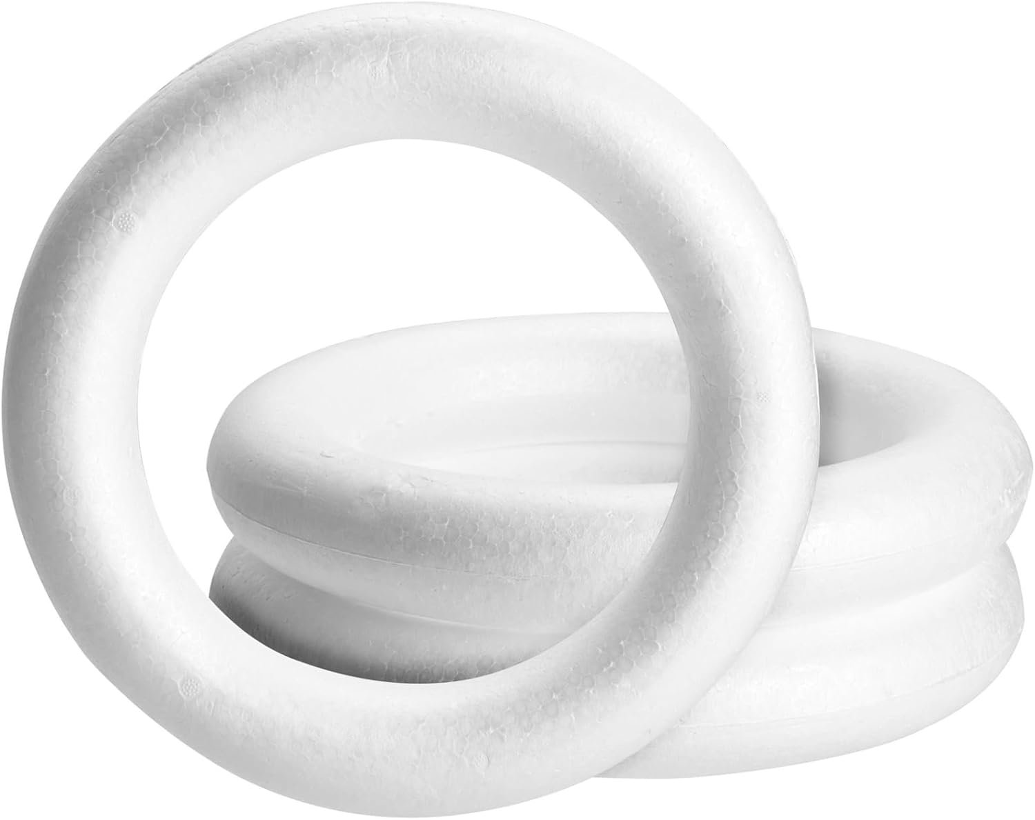 Juvale Foam Wreath Form – 12 x 12 x 2 in, Pack of 3, White – Foam Wreath Ring
