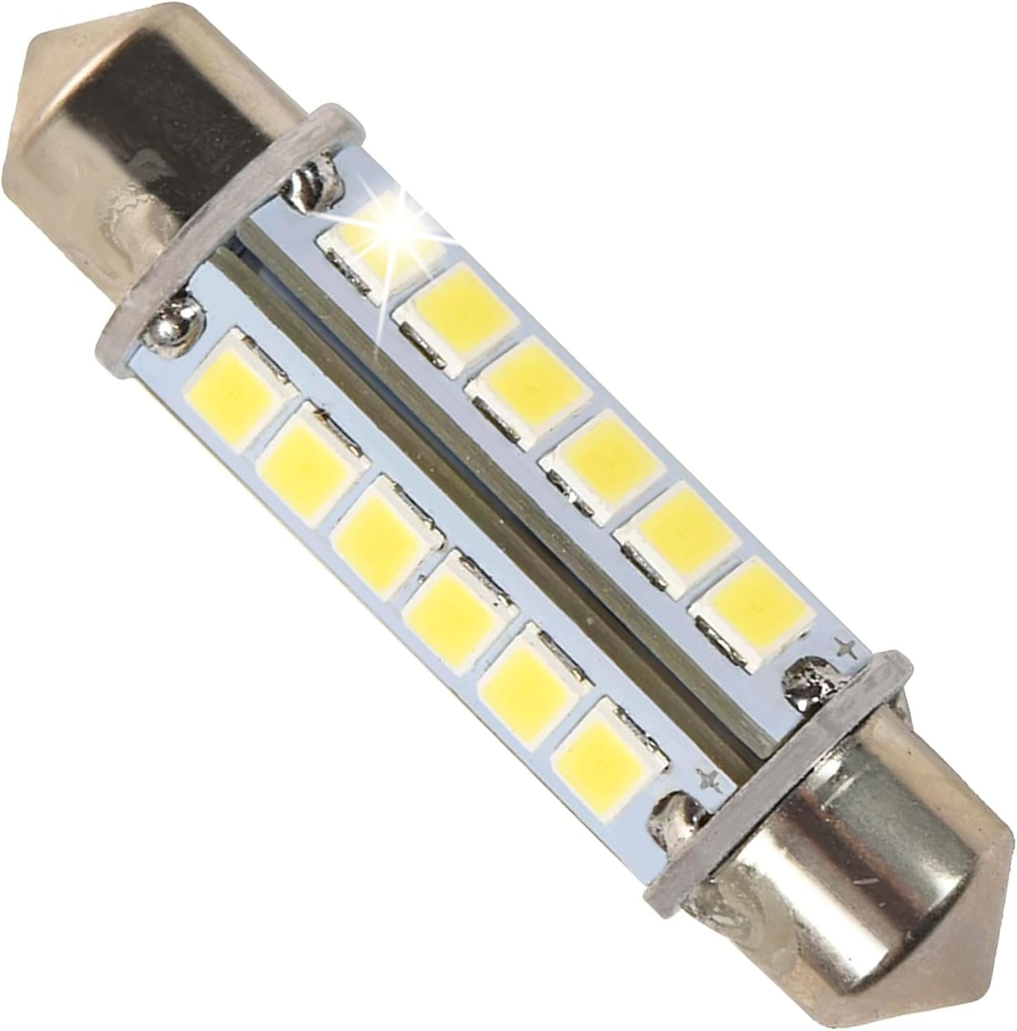 HQRP 41mm Festoon LED Bulb – 3 W 24x 2835 SMD Cool White 240 lm – DC 12 V – Compatible with Aqua Signal 90200-7 – Replacement Series-25 25100-7 25200-7 25300-7 25400-7 25000-7 25404-7 Navigation Light