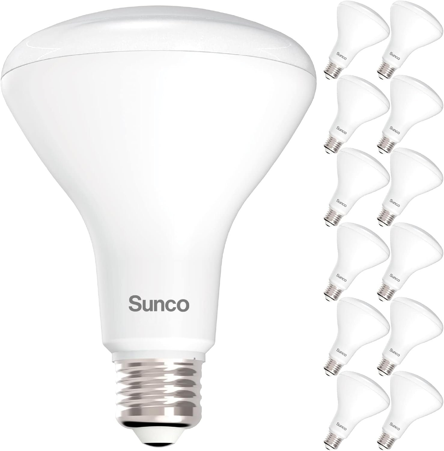 Sunco 12 Pack BR30 LED Bulb Flood Light, E26, 11W=65W, 4000K Cool White | 850LM, Dimmable, Indoor, Home, Bedroom, Kitchen Lighting, Recessed Can Light Bulbs, Medium Base, Recessed Flood Light Bulbs