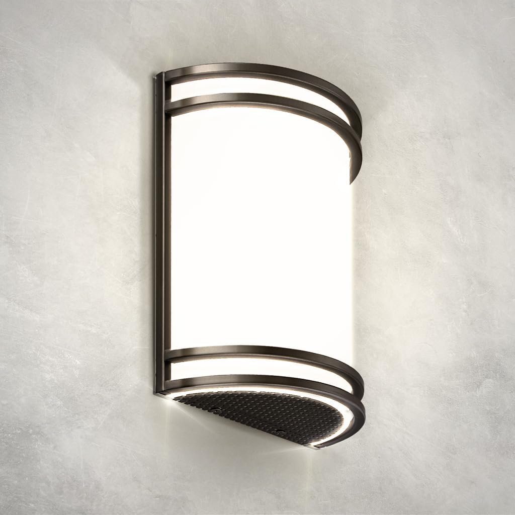 ASD Indoor LED Wall Sconce Lights – 10 Inch 15W Bronze Modern LED Wall Sconces Hardwired – ETL Dimmable 3000K 4000K 5000K Adjustable Sconce Light Fixture for Bedroom, Hallway