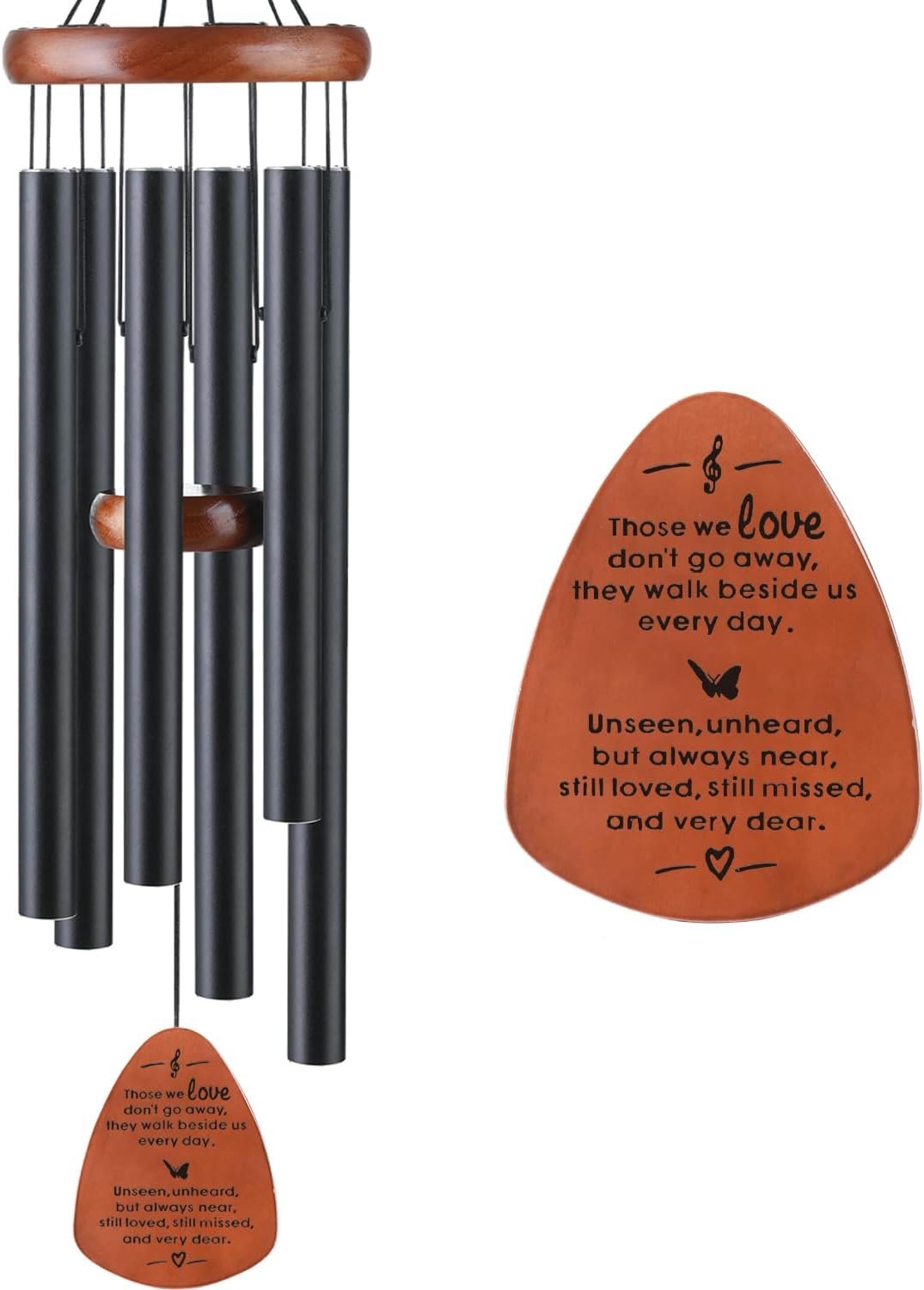 Memorial Wind Chimes, Sympathy Gift for Loss of Loved One, Outdoor Garden | A heartfelt sympathy gift and memorial wind chime with soothing sounds, bringing comfort, peace, and lasting remembrance