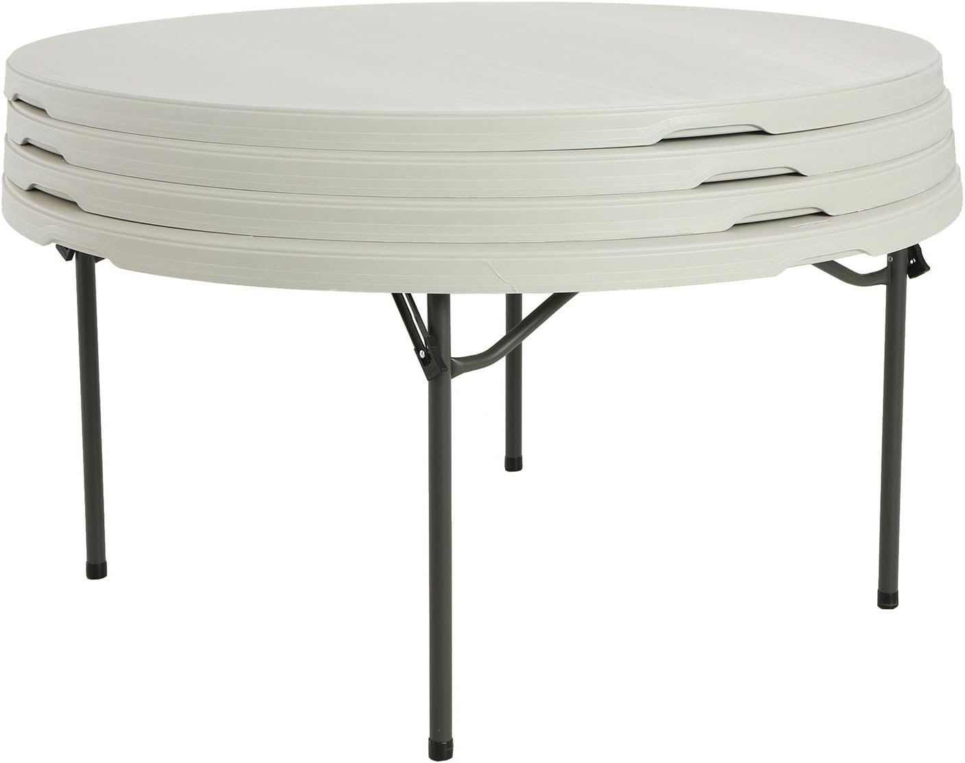 LIFETIME 480301 Commercial Round Folding Table (4 Pack), 5′, White
