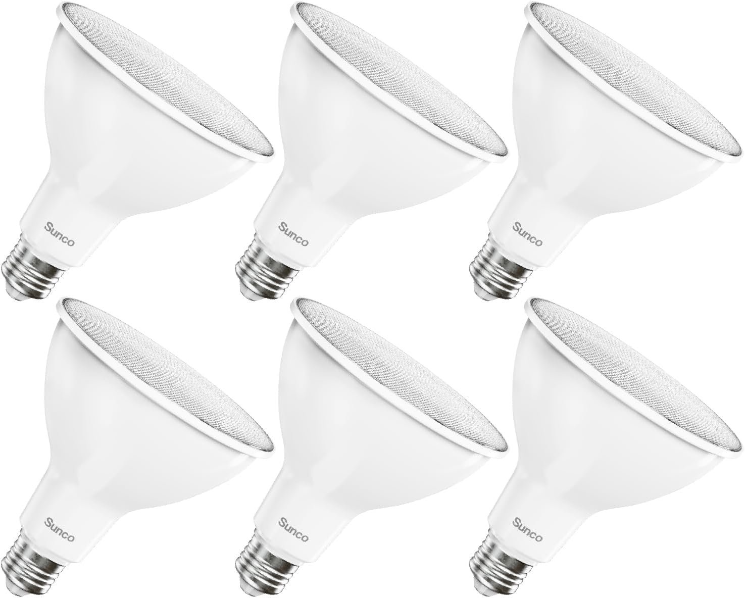Sunco 6 Pack Outdoor Flood Light Bulb LED PAR38, Exterior Spotlight Bulbs, Weatherproof, 1050 LM, 13W (100W Equivalent), 5000K Daylight, Wet Rated, Dimmable, E26 Base UL | 1050LM, 5000K Daylight, E26 Medium Base, Outdoor Security Flood Light, Driveway, Porch, Patio, Exterior Yard Spotlight