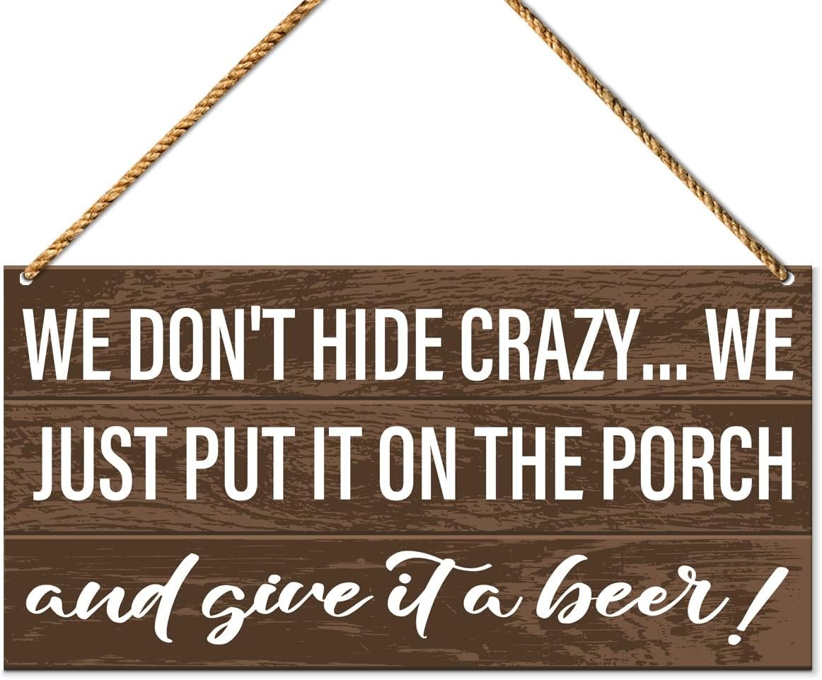 Porch Wood Sign Decor for Door Wall, Put It on The Porch | Front Back Porch Patio Decoration for Deck Bar Garden Backyard Decor, Housewarming Gifts for Women Men New House Home