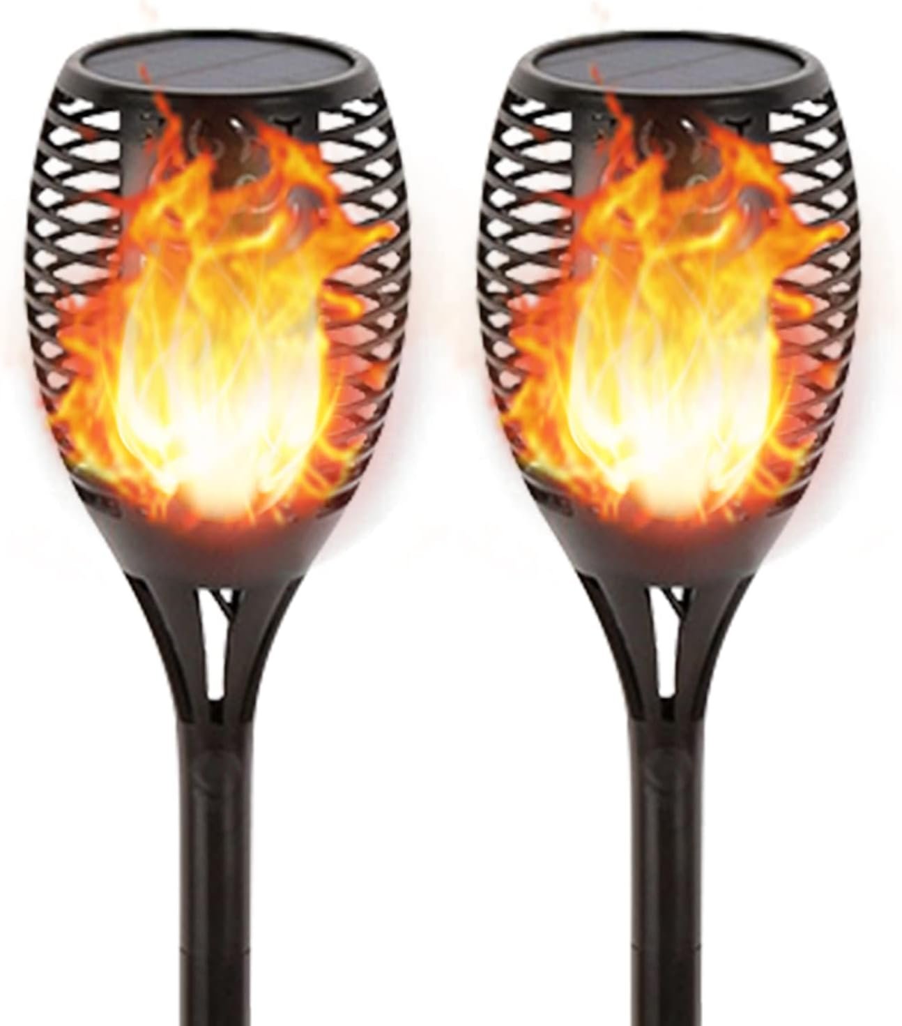 Solar Torches Outdoor Lights with Flickering Flame | 43″ Super Large Size Outdoor Decor, Waterproof Solar Powered Lights for Holiday Outside Garden Yard Pathway Decoration