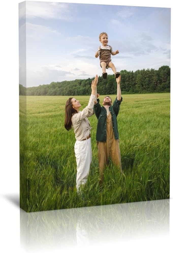 Create Personalized Wall Art with Your Photo on Canvas 11″ X 14″- Custom Canvas Prints for Family – Personalized Canvas Pictures for Wall to Print Framed
