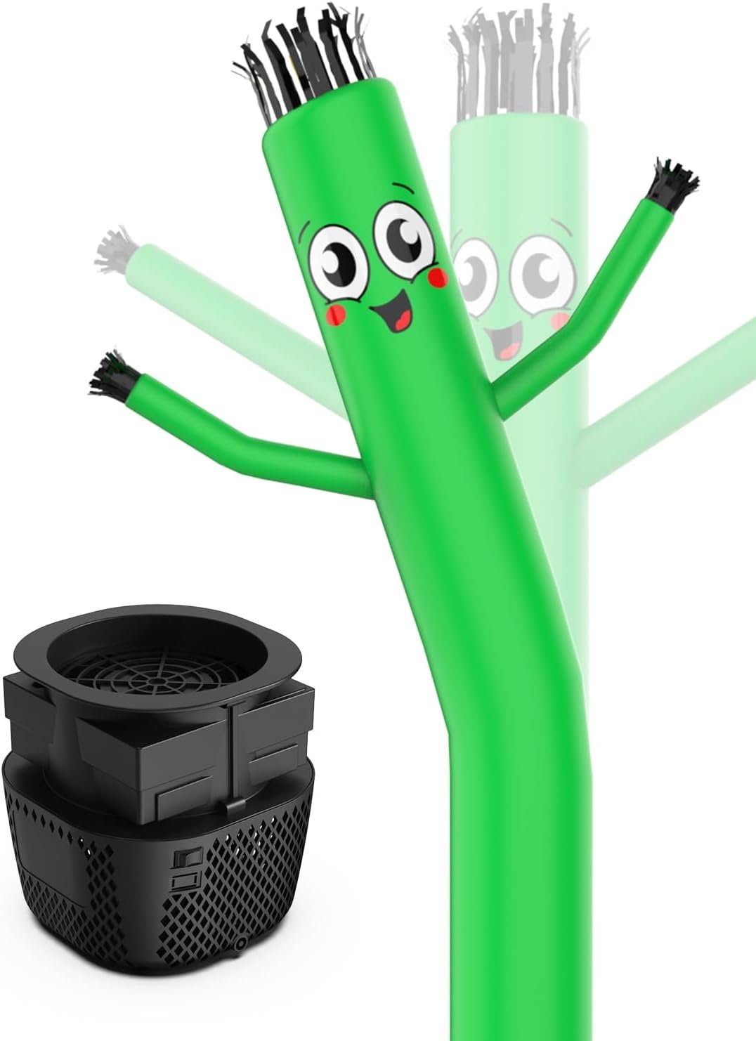 Inflatable Tube Man with Blower: 6 FT Tall Dancing Inflatable Tube Guy for Outdoor Decoration with Mini Blower Fan, for Mall Opening, Business Advertising, and Events (Green)