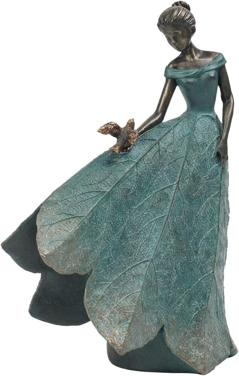 Guichifun Fairy Statue, Leaf Angel Girls, 5.5 x 3.25 x 8 Inch