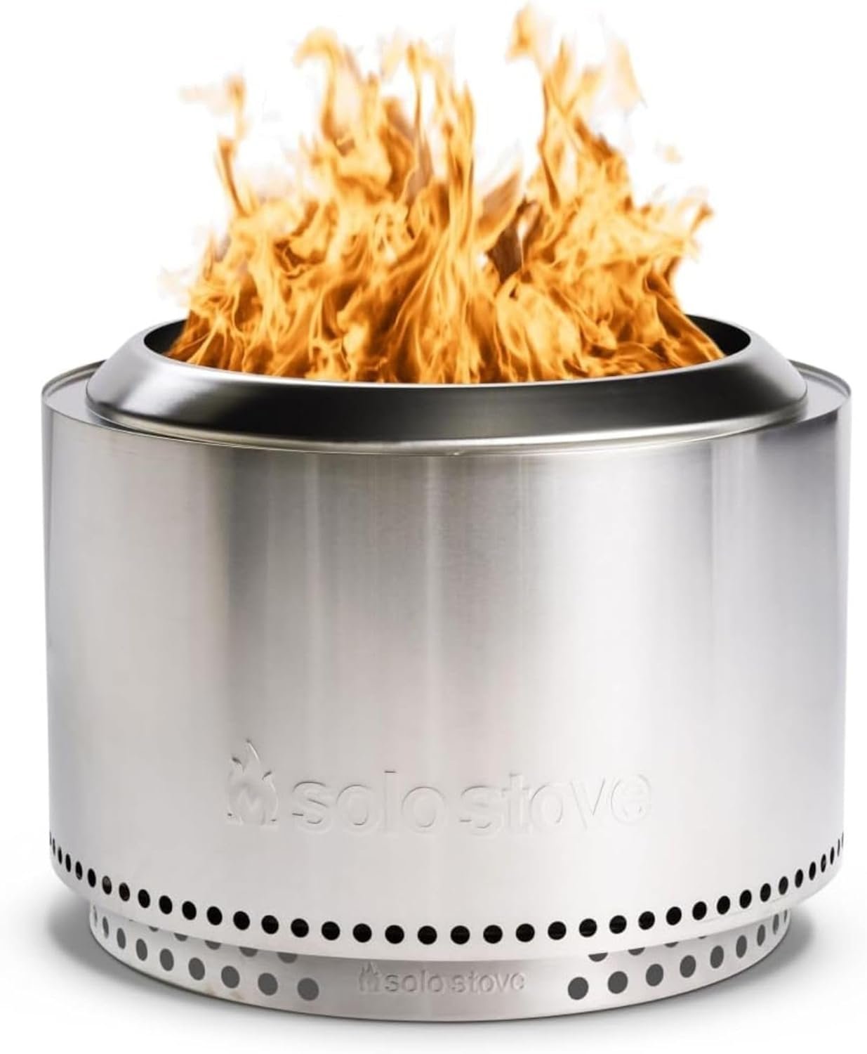 Solo Stove Yukon 27 Inch Smokeless Fire Pit with Removable Ash Pan – Wood Burning Portable Stainless Steel Outdoor Fireplace, Stainless Steel, Ideal for 6 or More People, 38 lbs