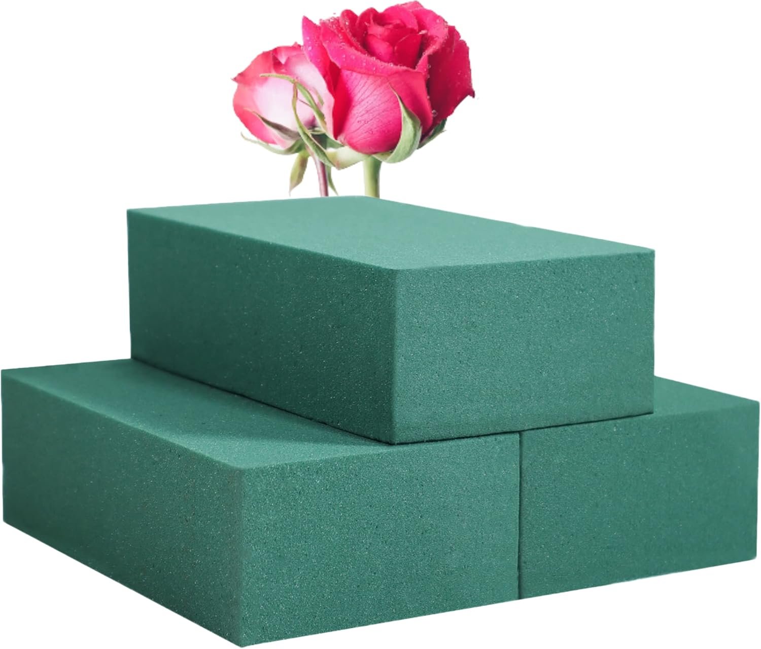 FLOFARE Pack of 3 Floral Foam Blocks Each (6″L x 3″W x 1.75″H) Green Wet & Dry Flower Foam for Fresh & Artificial Flower Arrangement, Plant Foam, Florist Supplies for DIYs, Arts, Crafts & Weddings