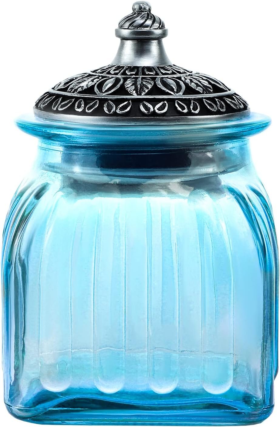 Vintage Crystal Glass Candy Jar with Lid Food Jar Nut Jar Jewelry Box Wedding Candy Buffet Jars Kitchen Storage Assorted Color 24 oz