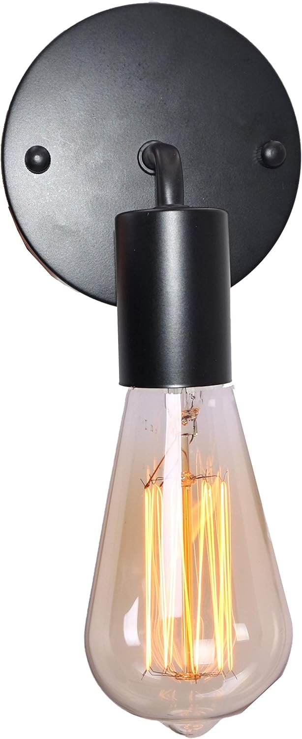 BRIGHTESS W8962 Retro Black Wall Sconce Lamp Simple Lamps Industrial Vintage Farmhouse Wall Lamp for Indoor Hardwired