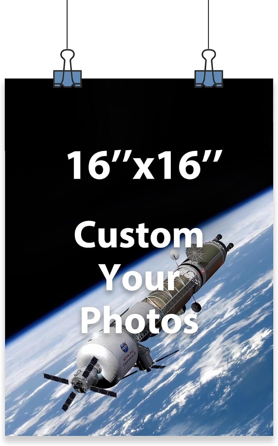 Unframed Custom Poster Prints, Upload Your Images/Photos, Personalized Pictures Customized Poster Printing (16×16)