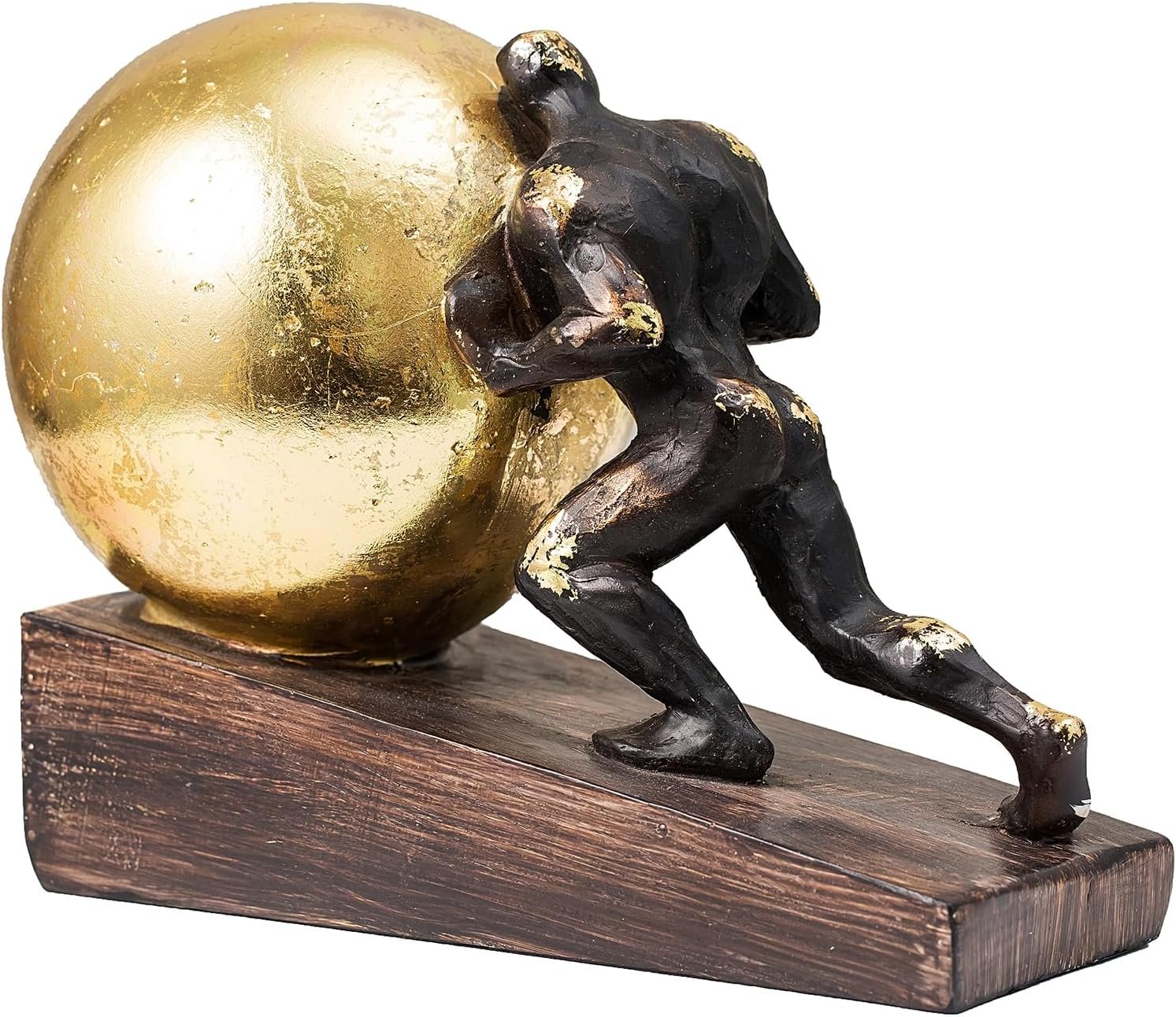 Lukitas Sisyphus Sculpture Statue Decor, Struggler Figurine, Resin L8.5” | Creative Ornament for Office Living Room Desk Shelf