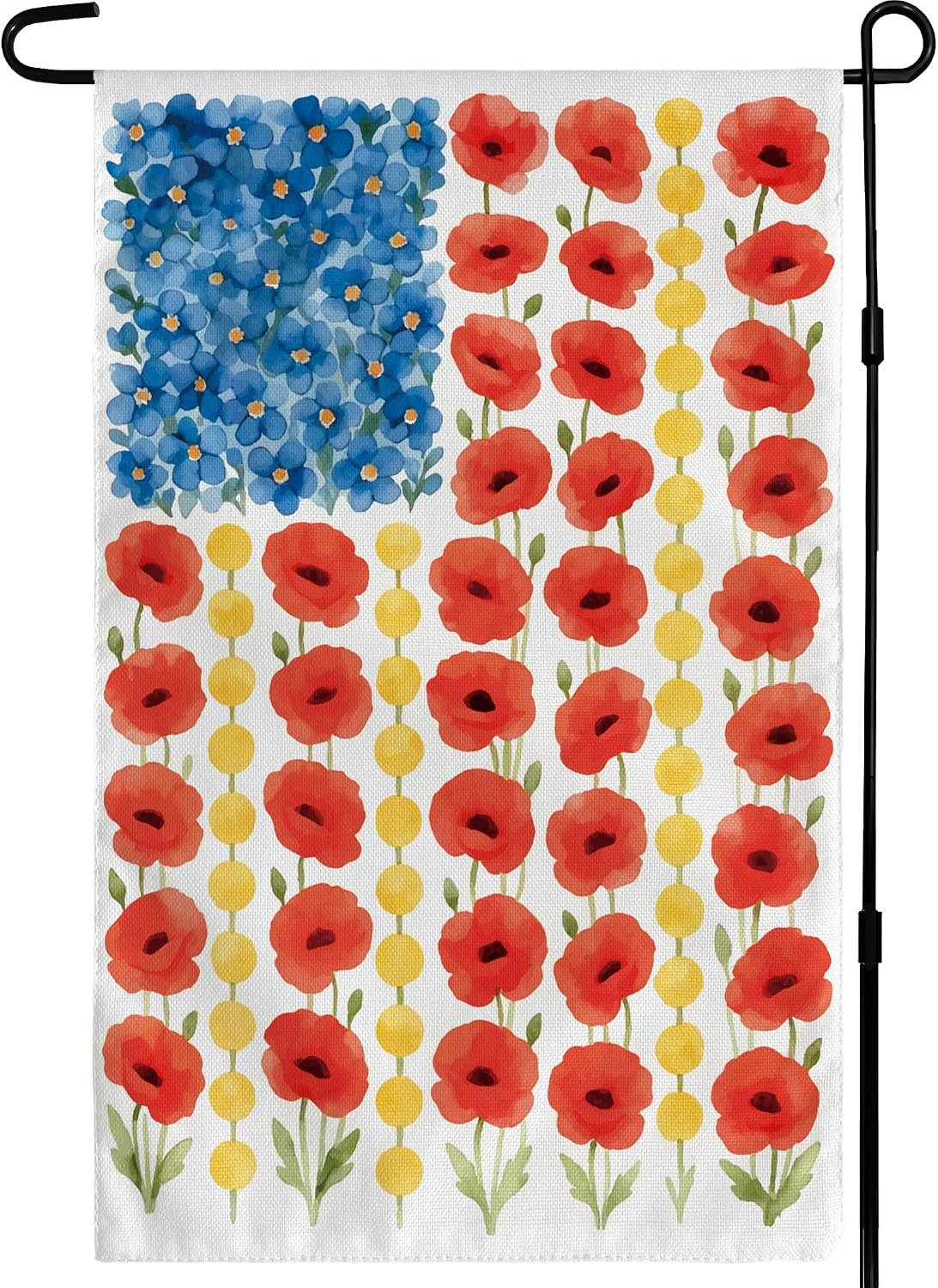 250th Anniversary Decorations – Spring Garden Flag for Fall Easter Summer | 12×18 Inch Double Sided Patriotic American Flag for Outdoor Outside Yard USA Celebration 4th of July Decor – 250 Anniversary USA Merchandise