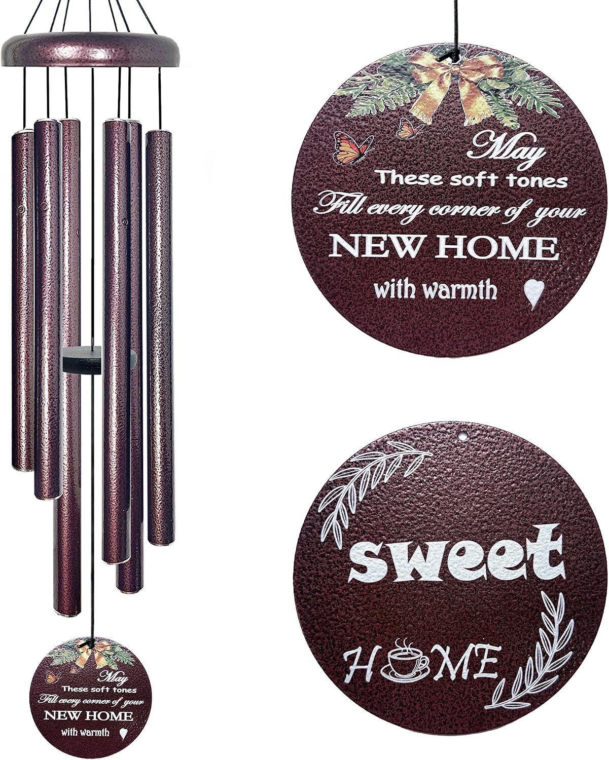 Housewarming Gifts Wind Chimes for Outside – Wind Spinner Outdoor with Harmony Tone, House Warming Gift for Friends Couple New Homeowner, Funny Decor for Garden, Patios and Backyard