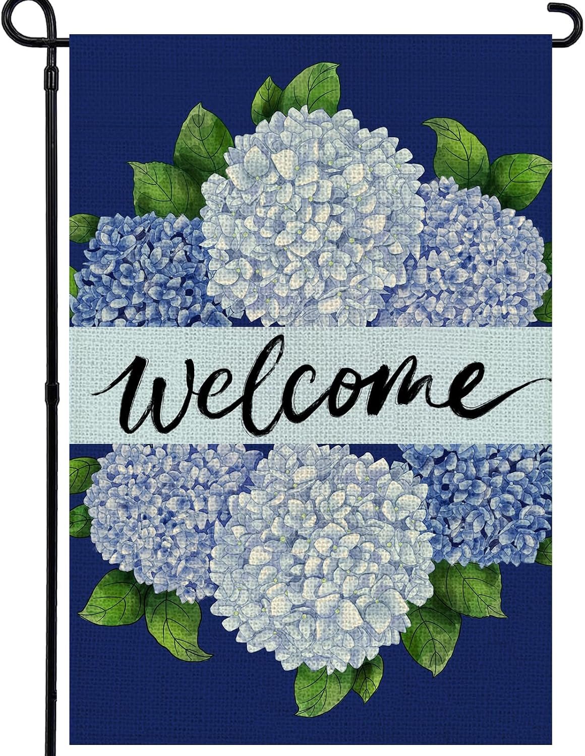 Spring Summer Hydrangea Garden Flag 12×18 Inch | Double Sided Floral Welcome Flag for Yard Outdoor Decoration