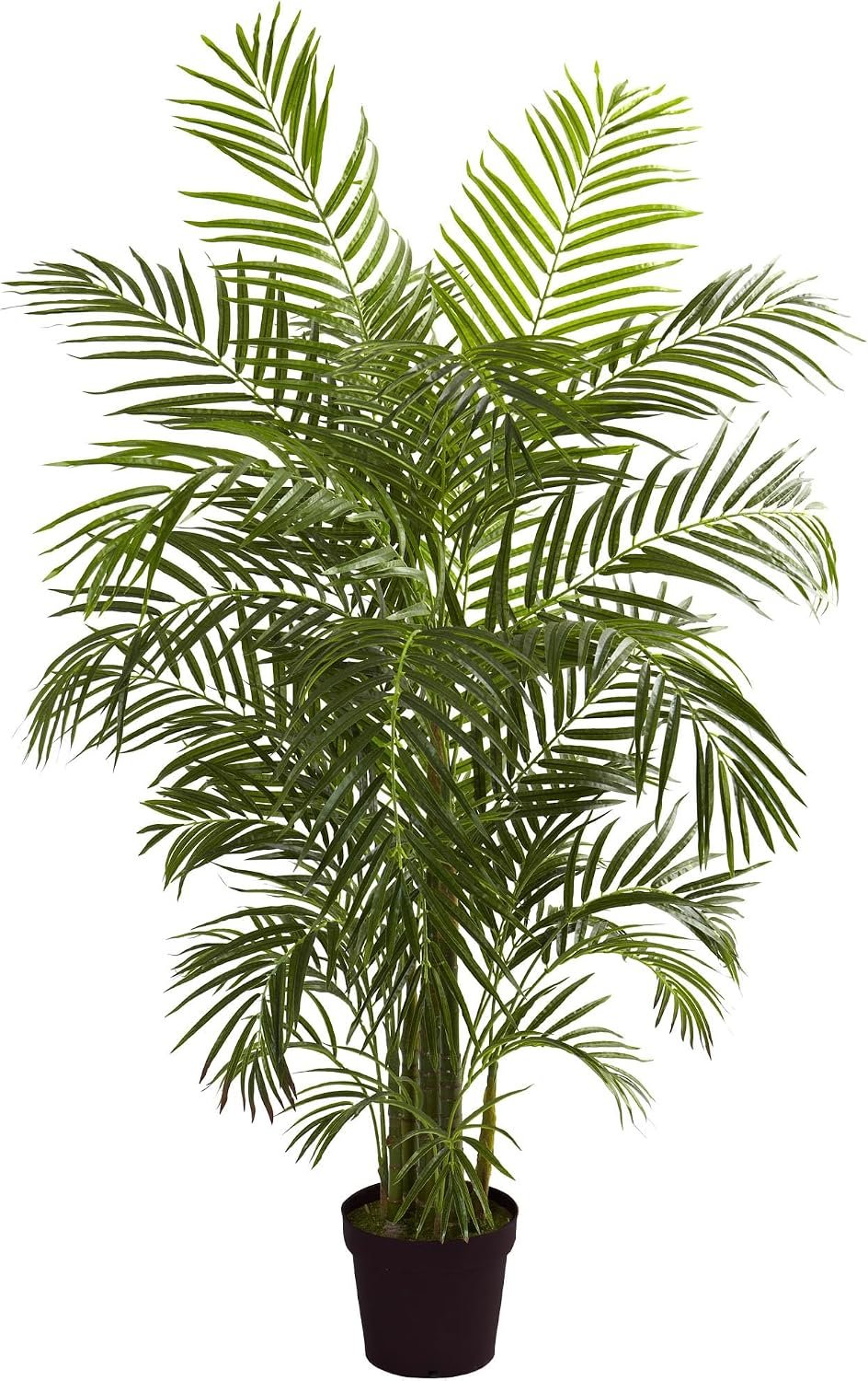 Nearly Natural 4.5 ft Artificial Areca Palm Tree UV-Resistant Patio Decor | 8-Trunk Tropical Design, Nursery-Pot Included, Weather-Resistant Accent For Balconies And Living Rooms