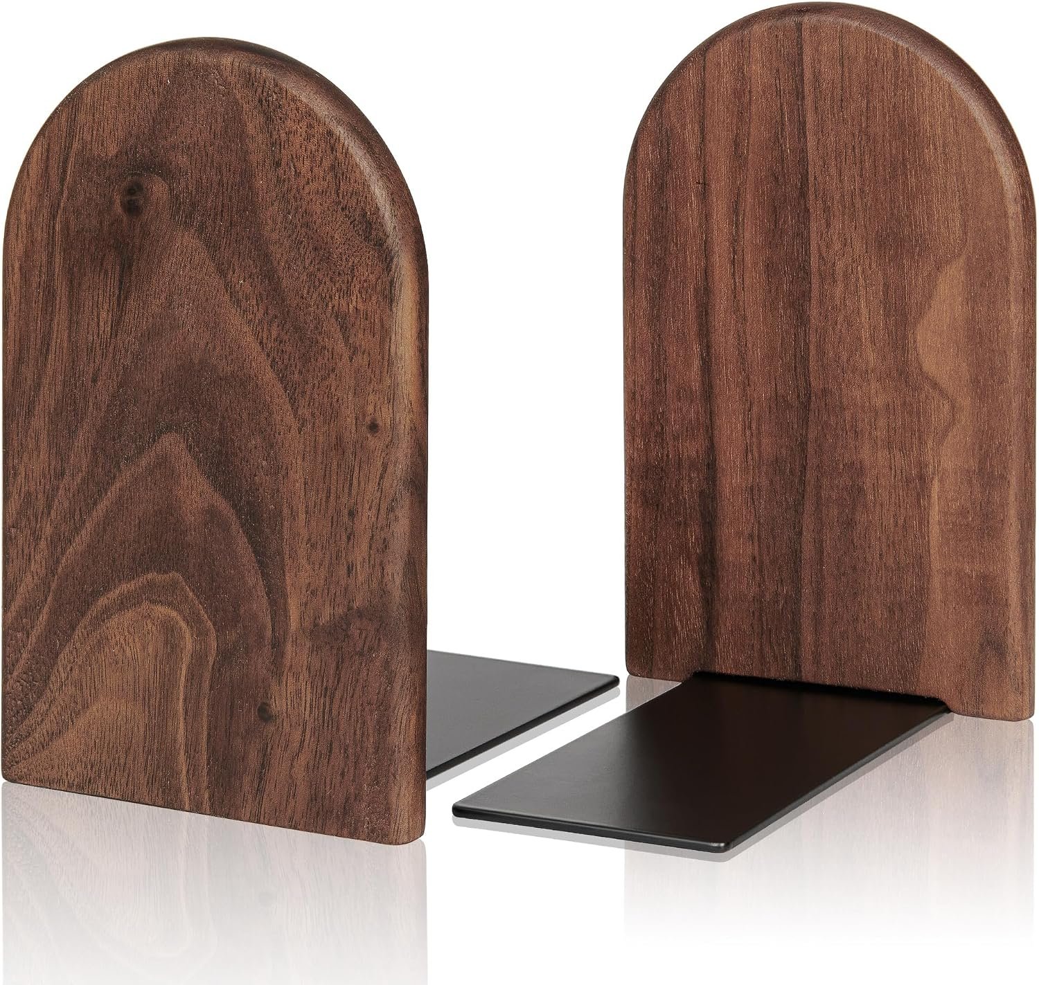 Book Ends,1 Pair Bookends Wood Book Ends Universal Economy Bookend | Book Stoppers for Heavy Duty Books, CD, File, Video Games