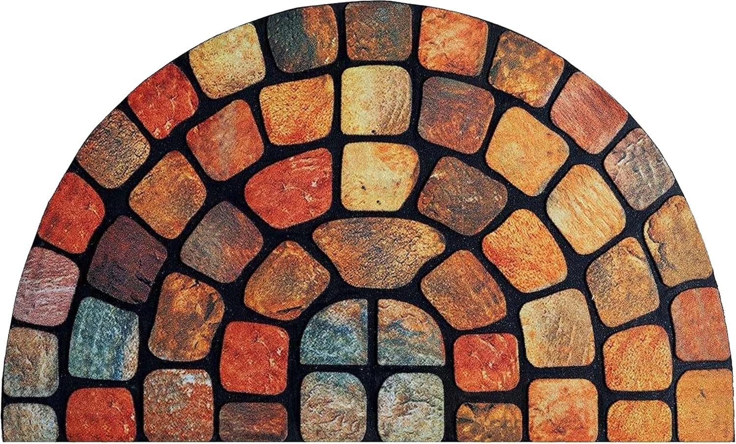 ubdyo Half Circle Door Mat Outdoor Entrance, 29″ x 17″